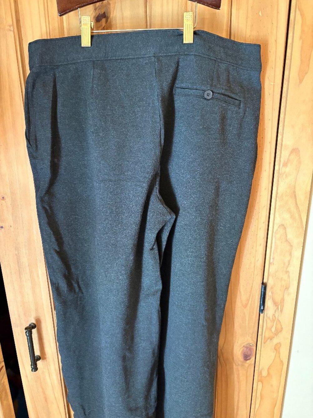 SPANX Women's XL Wide Leg Charcoal Grey Pants